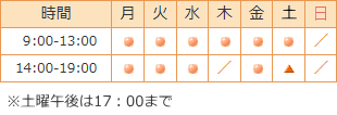 佐賀市開成 にし歯科医院　診療時間